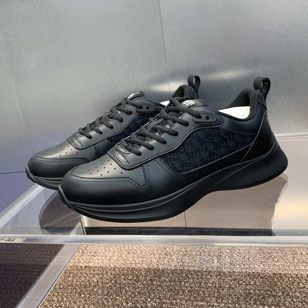 디올 B25 러너 스니커즈 / 블랙 스무스 송아지 가죽 & Dior Oblique 자카드 [매장가 130만원대]