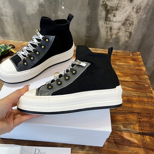 디올 WALK'N'DIOR 플랫폼 스니커즈 블랙 매크로까나쥬 [매장가 150만원대]