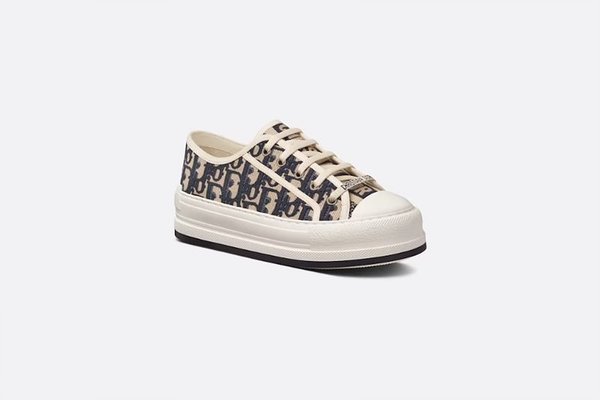 디올 WALK'N'DIOR 플랫폼 스니커즈 딥블루 자수 코튼 [매장가 150만원대]