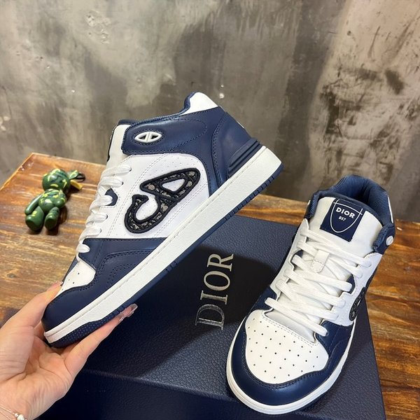 디올 B57 미드탑 스니커즈 네이비&화이트 [매장가 180만원대]