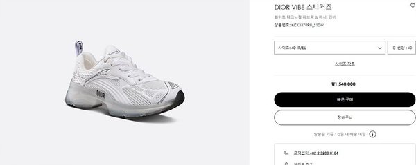 디올 VIBE 스니커즈 화이트 [매장가 150만원대]