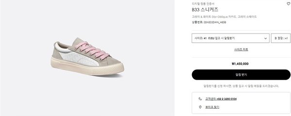 디올 B33 스니커즈 그레이&화이트 [매장가 140만원대]