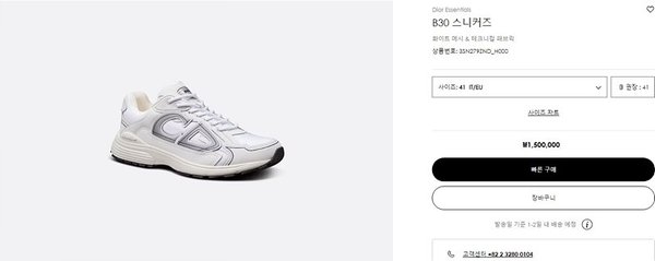 디올 B30 스니커즈 화이트 메시 태크니컬 패브릭 [매장가 150만원대]