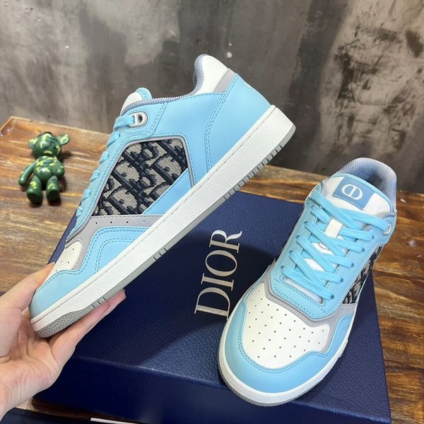 디올 B27 로우탑 스니커즈 라이트 블루&크림 [매장가 150만원대]