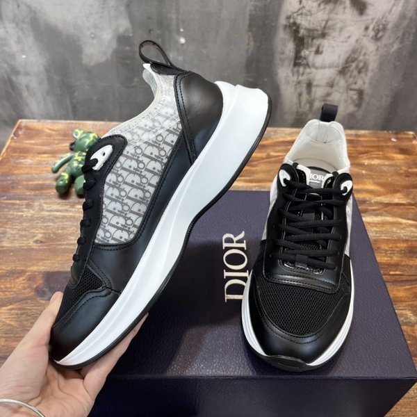 디올 B25 러너 스니커즈 블랙 & 화이트 테크니컬 메시 [매장가 125만원대]