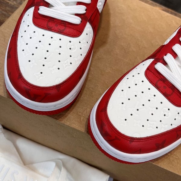 루이비통 X 나이키 에어포스 1 로우 바이 버질 아블로 화이트 코멧 레드 [리셀가600만원대]