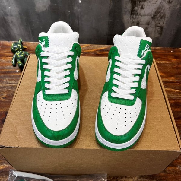 루이비통 X 나이키 에어포스 1 로우 바이 버질 아블로 화이트 짐 그린 [리셀가 500만원대]