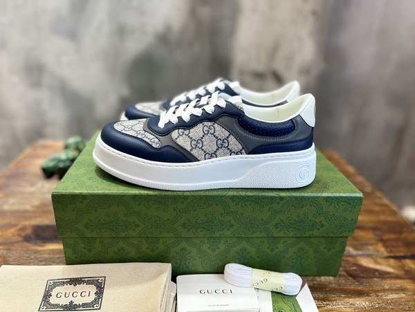 구찌 베이지/블루 GG 수프림 캔버스 스니커즈 [매장가 120만원대]