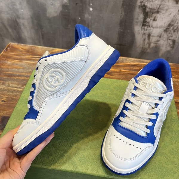 구찌 오프화이트 블루 레더 스니커즈 [매장가 120만원대]