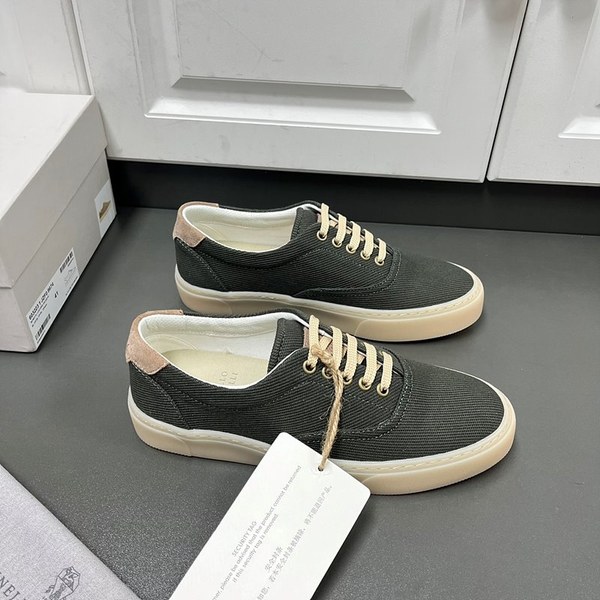 BRUNELLO CUCINELLI 브루넬로 쿠치넬리 남성 트윌 레이스업 스니커즈 / 앤트러사이트 그레이 [매장가125만원대]