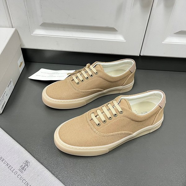 BRUNELLO CUCINELLI 브루넬로 쿠치넬리 남성 트윌 레이스업 스니커즈 / 브라운 [매장가125만원대]