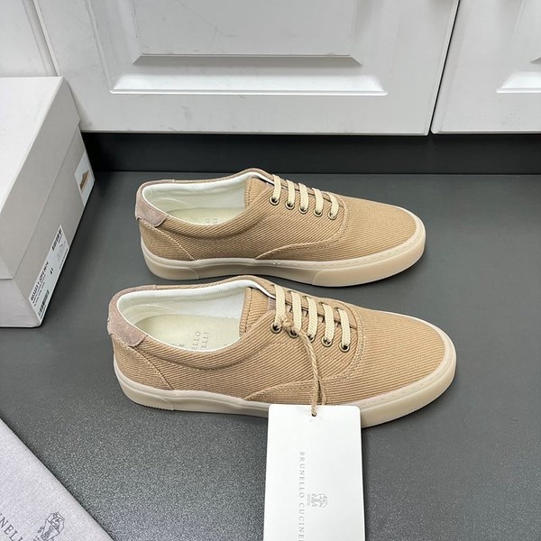 BRUNELLO CUCINELLI 브루넬로 쿠치넬리 남성 트윌 레이스업 스니커즈 / 브라운 [매장가125만원대]