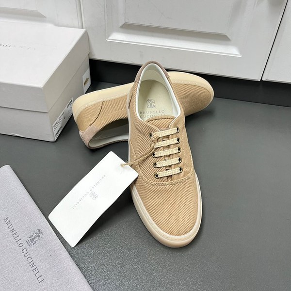 BRUNELLO CUCINELLI 브루넬로 쿠치넬리 남성 트윌 레이스업 스니커즈 / 브라운 [매장가125만원대]