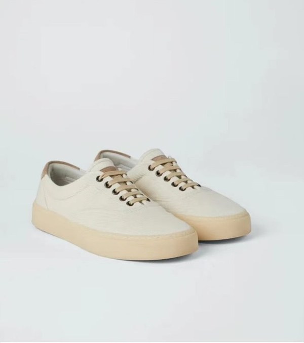 BRUNELLO CUCINELLI 브루넬로 쿠치넬리 남성 트윌 레이스업 스니커즈 / 베이지 [매장가125만원대]