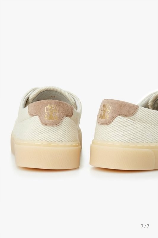 BRUNELLO CUCINELLI 브루넬로 쿠치넬리 남성 트윌 레이스업 스니커즈 / 베이지 [매장가125만원대]