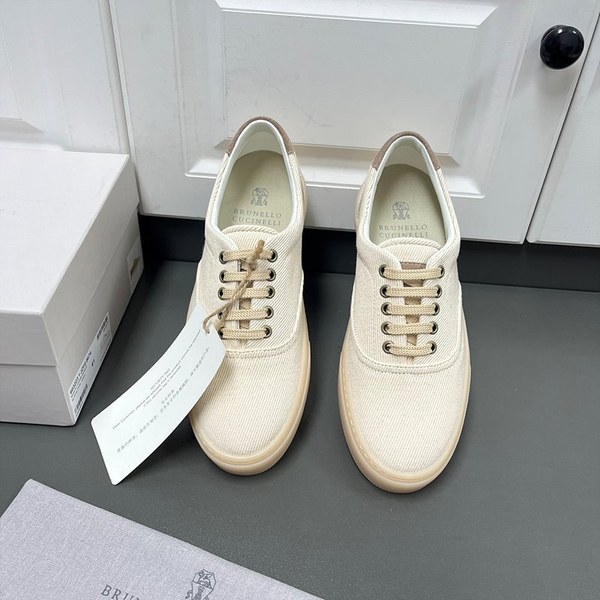 BRUNELLO CUCINELLI 브루넬로 쿠치넬리 남성 트윌 레이스업 스니커즈 / 베이지 [매장가125만원대]