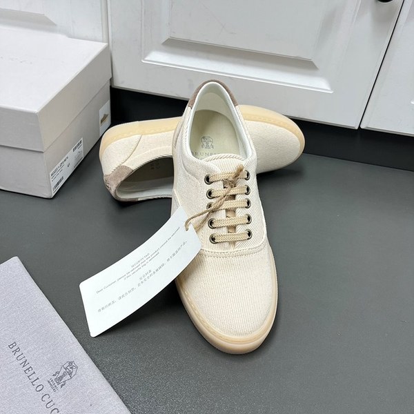 BRUNELLO CUCINELLI 브루넬로 쿠치넬리 남성 트윌 레이스업 스니커즈 / 베이지 [매장가125만원대]