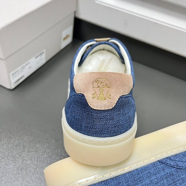 BRUNELLO CUCINELLI 브루넬로 쿠치넬리 남성 트윌 레이스업 스니커즈 / 멜란지 인디고 [매장가125만원대]