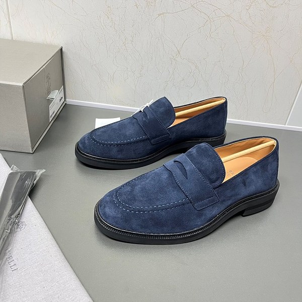 BRUNELLO CUCINELLI 브루넬로 쿠치넬리 남성 스웨이드 페니 로퍼 / 블루 [매장가175만원대]