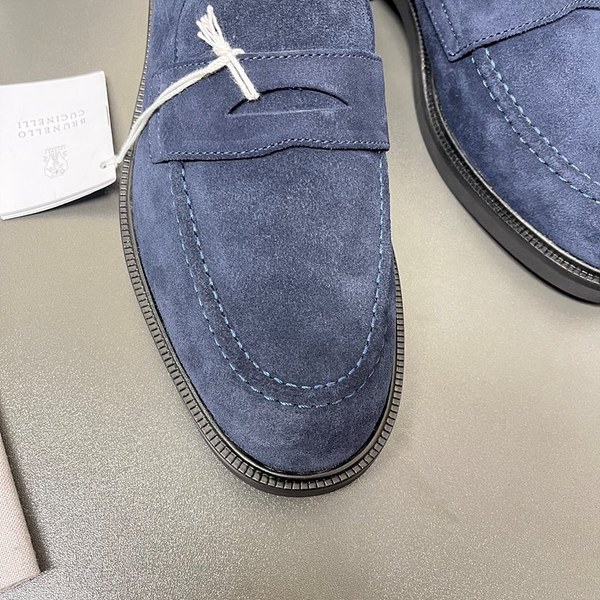 BRUNELLO CUCINELLI 브루넬로 쿠치넬리 남성 스웨이드 페니 로퍼 / 블루 [매장가175만원대]