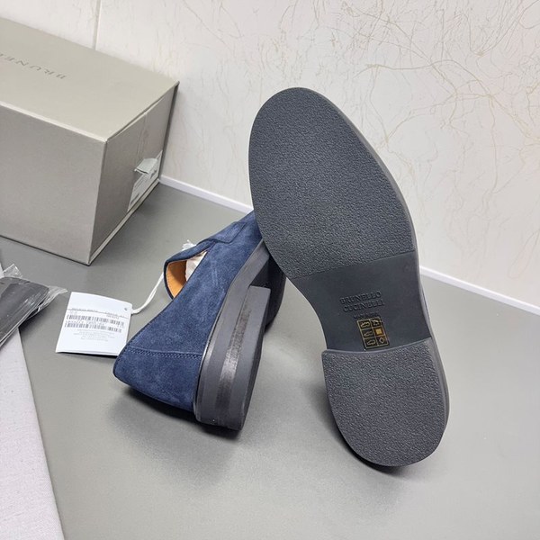 BRUNELLO CUCINELLI 브루넬로 쿠치넬리 남성 스웨이드 페니 로퍼 / 블루 [매장가175만원대]