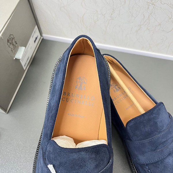 BRUNELLO CUCINELLI 브루넬로 쿠치넬리 남성 스웨이드 페니 로퍼 / 블루 [매장가175만원대]