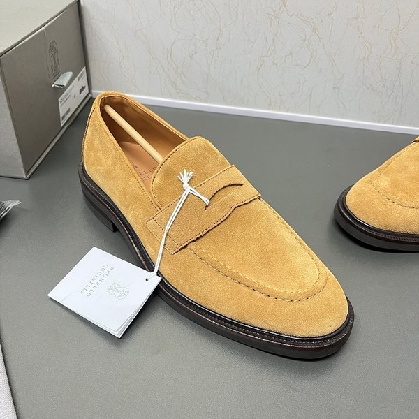 BRUNELLO CUCINELLI 브루넬로 쿠치넬리 남성 스웨이드 페니 로퍼 / 브라운 [매장가175만원대]