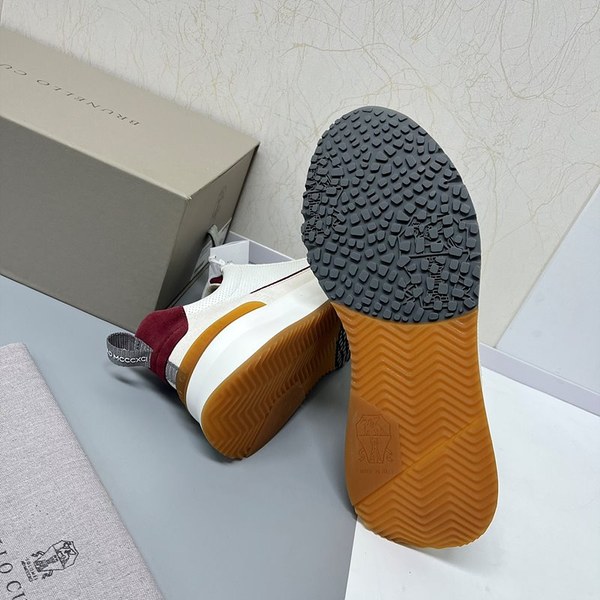 BRUNELLO CUCINELLI 브루넬로 쿠치넬리 남성 스웨이드 패치 펀칭 레더 스니커즈 / 화이트 [매장가189만원대]
