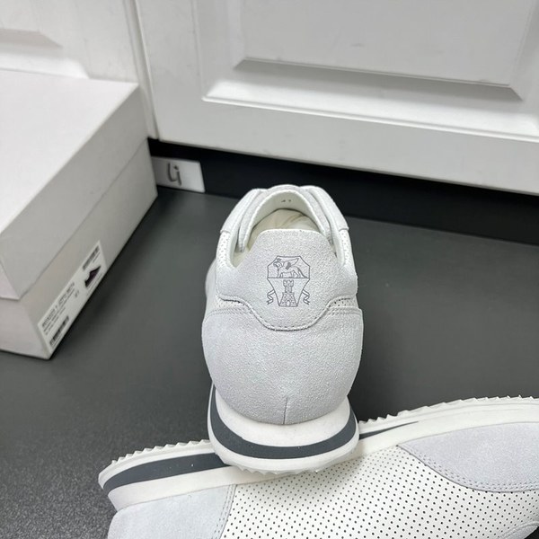 BRUNELLO CUCINELLI 브루넬로 쿠치넬리 남성 바이컬러 레더 스니커즈 / 화이트 [매장가166만원대]