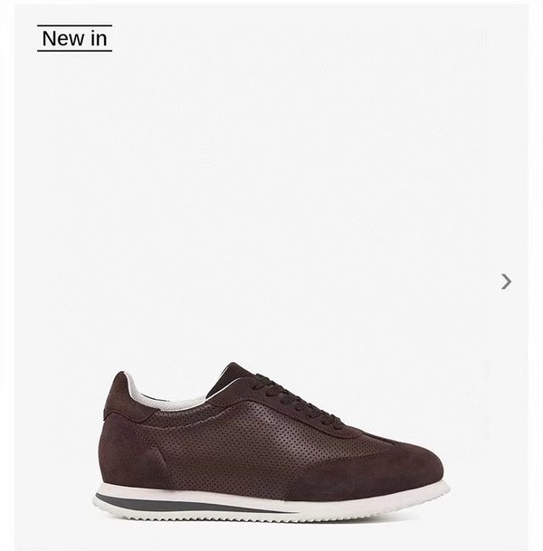 BRUNELLO CUCINELLI 브루넬로 쿠치넬리 남성 바이컬러 레더 스니커즈 / 다크커피 [매장가166만원대]