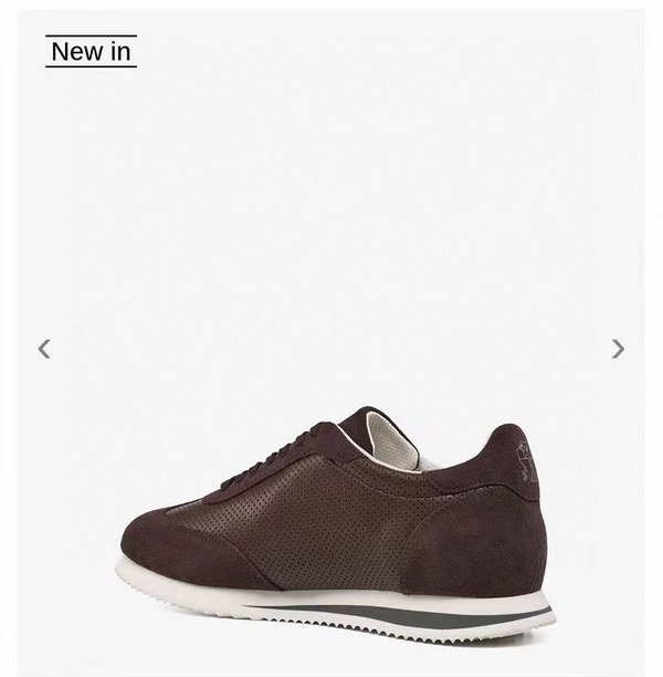 BRUNELLO CUCINELLI 브루넬로 쿠치넬리 남성 바이컬러 레더 스니커즈 / 다크커피 [매장가166만원대]
