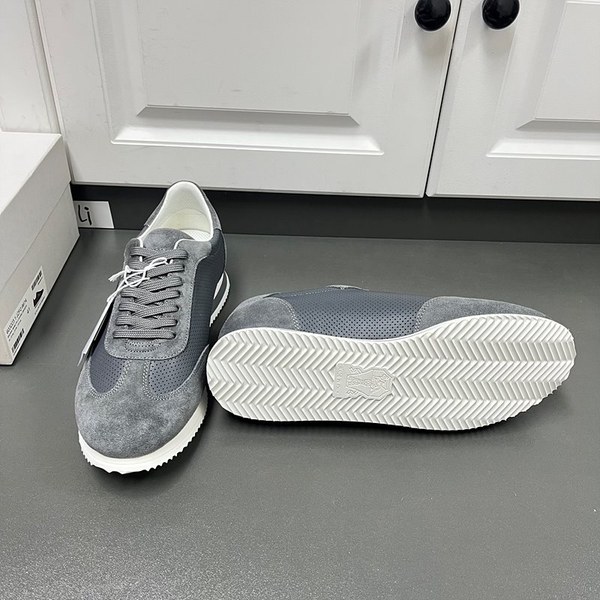 BRUNELLO CUCINELLI 브루넬로 쿠치넬리 남성 바이컬러 레더 스니커즈 / 그레이 [매장가166만원대]