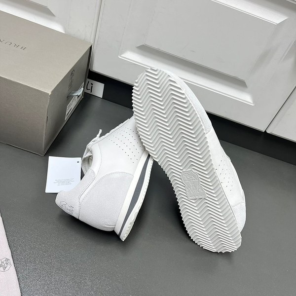 BRUNELLO CUCINELLI 브루넬로 쿠치넬리 남성 가죽 로우탑 스니커즈 / 화이트 [매장가166만원대]