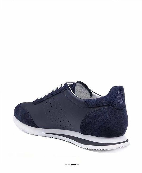 BRUNELLO CUCINELLI 브루넬로 쿠치넬리 남성 가죽 로우탑 스니커즈 / 블루 [매장가166만원대]