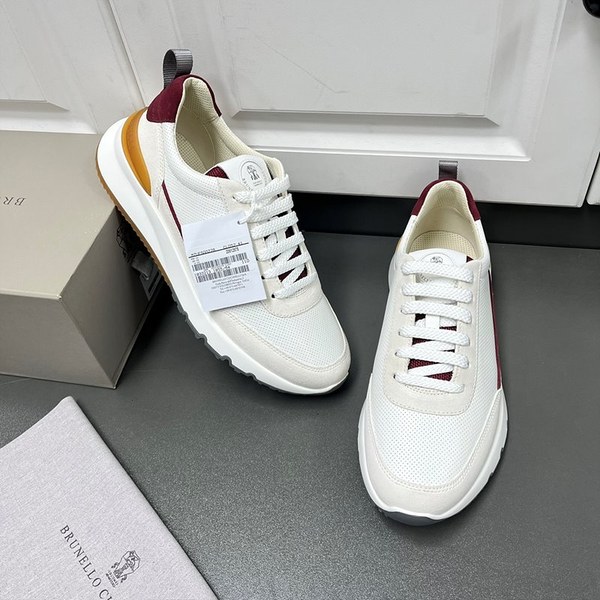 BRUNELLO CUCINELLI 브루넬로 쿠치넬리 남성 로고 디테일 레이스업 스니커즈 / 화이트 [매장가166만원대]