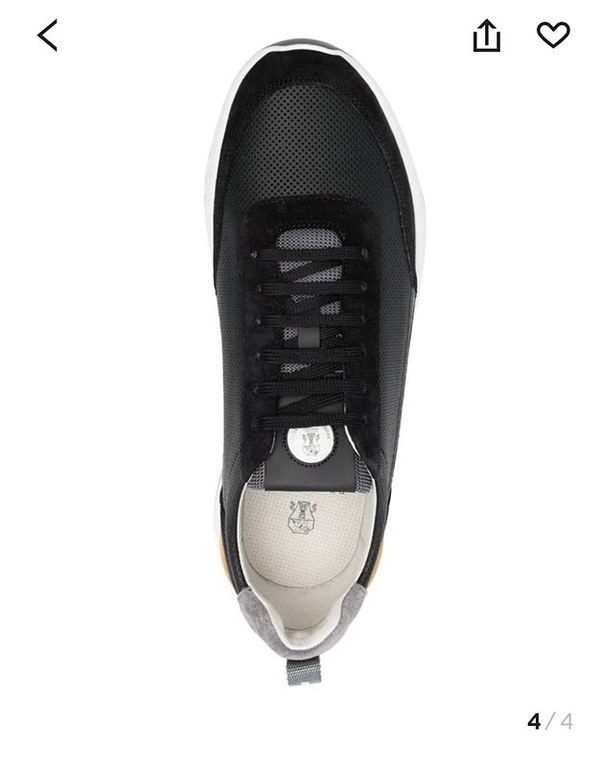 BRUNELLO CUCINELLI 브루넬로 쿠치넬리 남성 로고 디테일 레이스업 스니커즈 / 블랙 [매장가166만원대]