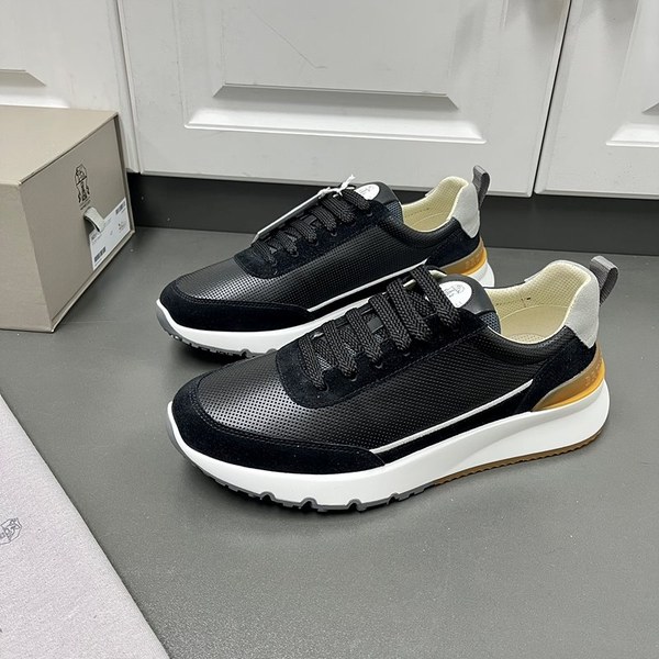 BRUNELLO CUCINELLI 브루넬로 쿠치넬리 남성 로고 디테일 레이스업 스니커즈 / 블랙 [매장가166만원대]