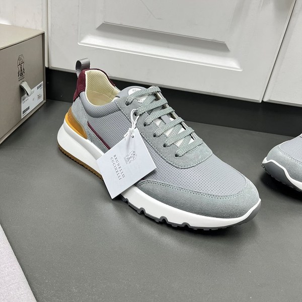 BRUNELLO CUCINELLI 브루넬로 쿠치넬리 남성 로고 디테일 레이스업 스니커즈 / 그레이 [매장가166만원대]