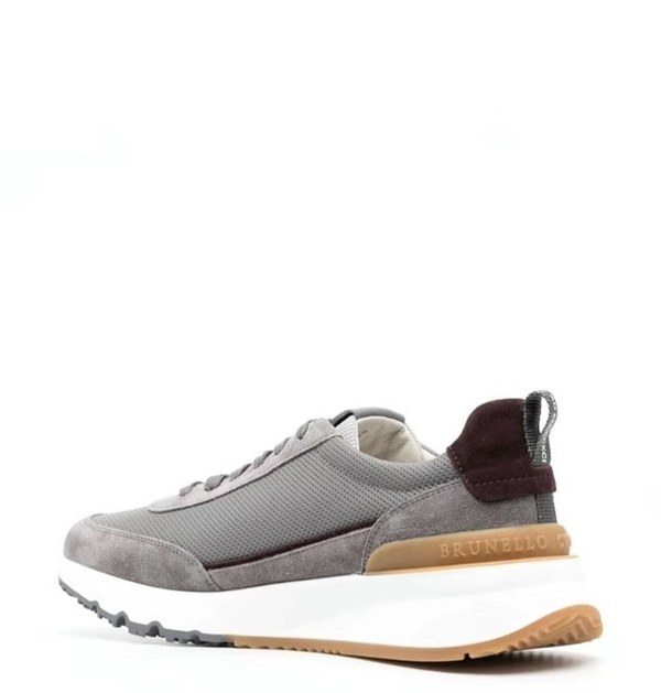 BRUNELLO CUCINELLI 브루넬로 쿠치넬리 남성 로고 디테일 레이스업 스니커즈 / 그레이 [매장가166만원대]