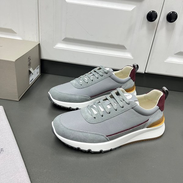 BRUNELLO CUCINELLI 브루넬로 쿠치넬리 남성 로고 디테일 레이스업 스니커즈 / 그레이 [매장가166만원대]