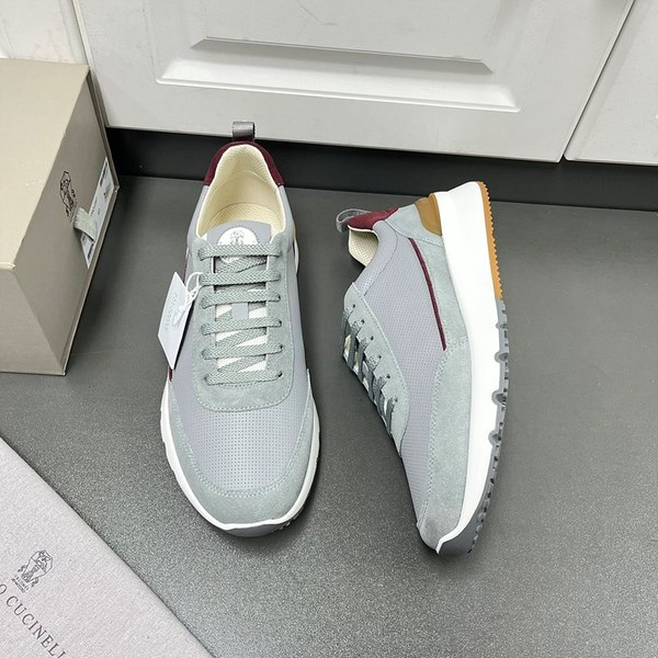 BRUNELLO CUCINELLI 브루넬로 쿠치넬리 남성 로고 디테일 레이스업 스니커즈 / 그레이 [매장가166만원대]