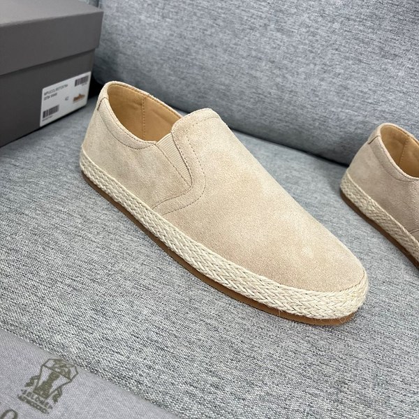 BRUNELLO CUCINELLI 브루넬로 쿠치넬리 남성 라운드 토 스웨이드 로퍼 / 베이지 [매장가135만원대]