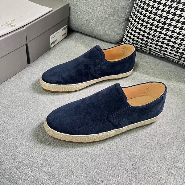 BRUNELLO CUCINELLI 브루넬로 쿠치넬리 남성 라운드 토 스웨이드 로퍼 / 블루 [매장가135만원대]