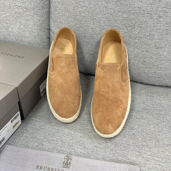 BRUNELLO CUCINELLI 브루넬로 쿠치넬리 남성 라운드 토 스웨이드 로퍼 / 브라운 [매장가135만원대]