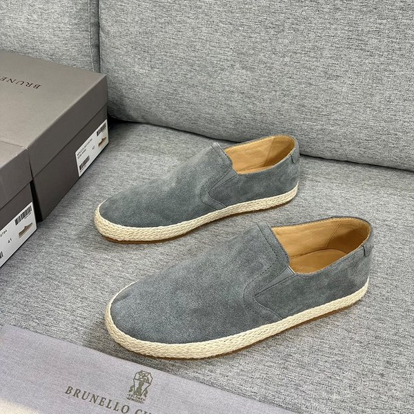 BRUNELLO CUCINELLI 브루넬로 쿠치넬리 남성 라운드 토 스웨이드 로퍼 / 그레이 [매장가135만원대]