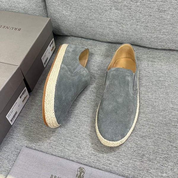 BRUNELLO CUCINELLI 브루넬로 쿠치넬리 남성 라운드 토 스웨이드 로퍼 / 그레이 [매장가135만원대]