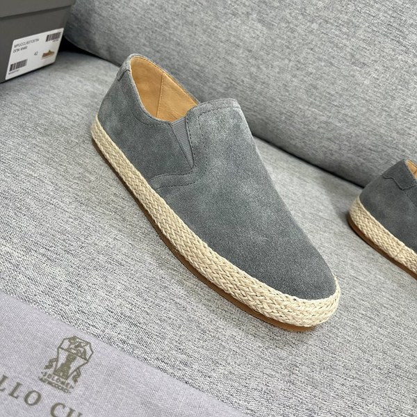BRUNELLO CUCINELLI 브루넬로 쿠치넬리 남성 라운드 토 스웨이드 로퍼 / 그레이 [매장가135만원대]