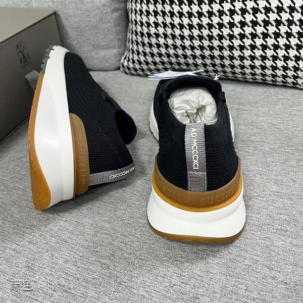 BRUNELLO CUCINELLI 브루넬로 쿠치넬리 남성 니트 로우탑 스니커즈 / 블랙 [매장가165만원대]
