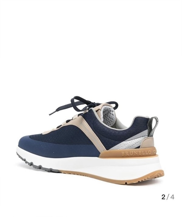 BRUNELLO CUCINELLI 브루넬로 쿠치넬리 남성 로우탑 스니커즈 / 블루 [매장가165만원대]