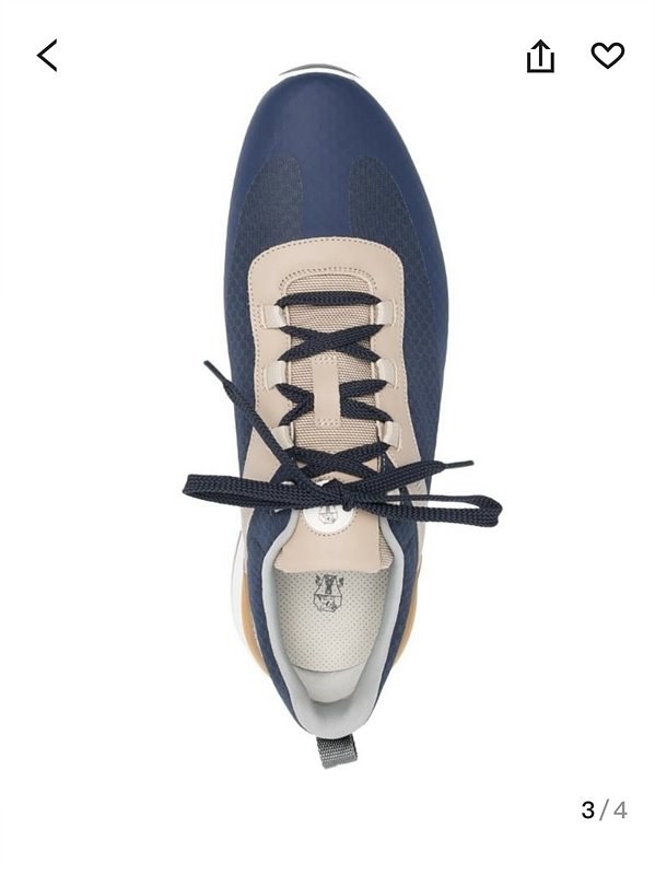 BRUNELLO CUCINELLI 브루넬로 쿠치넬리 남성 로우탑 스니커즈 / 블루 [매장가165만원대]